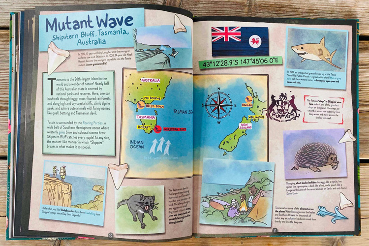 Atlas de Surf de Hubi: Parte Um - O livro contém um glossário de surf de todos os tempos
