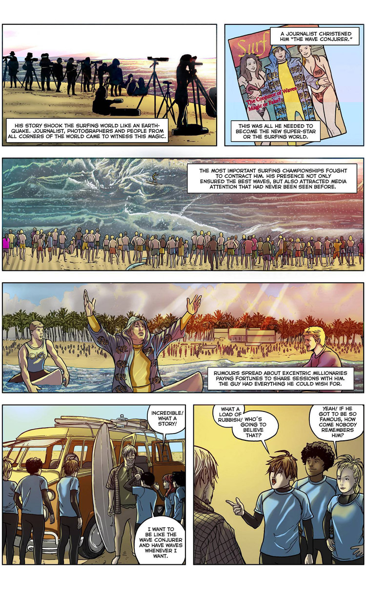 The Wave Conjurer (página 4): uma surf trip de Maxi González, Juan Martínez Alarcón e Carlos Rios