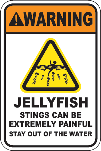 Aviso: água-viva