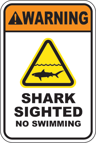 Aviso: visualização de tubarão