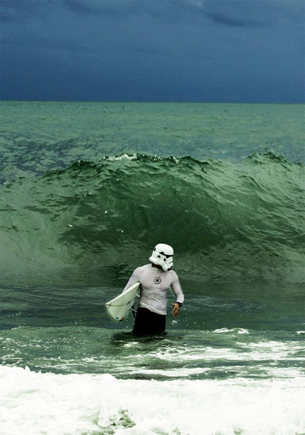 Surfistas e surfistas do mundo de Star Wars