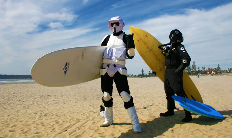 Surfistas e surfistas no mundo de Star Wars