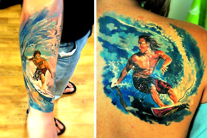 Tatuagens de surf: levou séculos para imitar Claude Monet