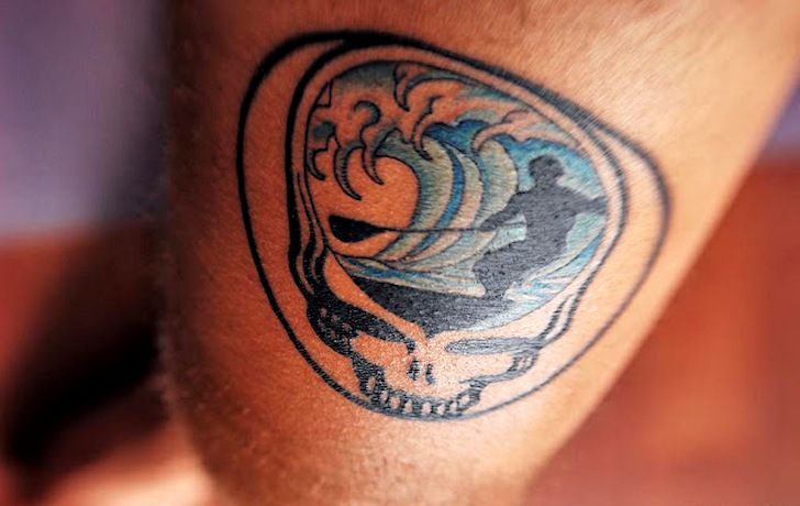 Tatuagens de surf: uma tonelada vive em sua cabeça
