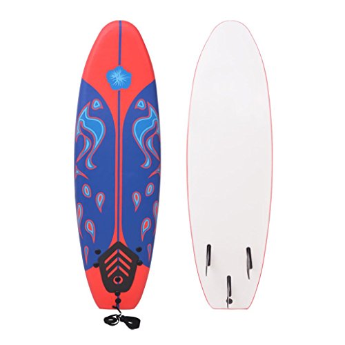 vidaXL Surfboard Blue Red 170 cm Prancha de surf Surf Desportos aquáticos Desportos aquáticos