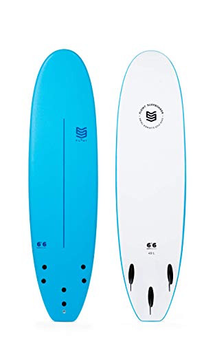 Flowt 6'6 Softboard Pranchas de Surf, Azul